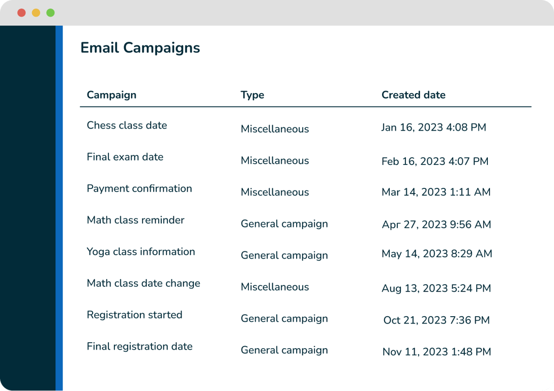 Running targeted email campaigns