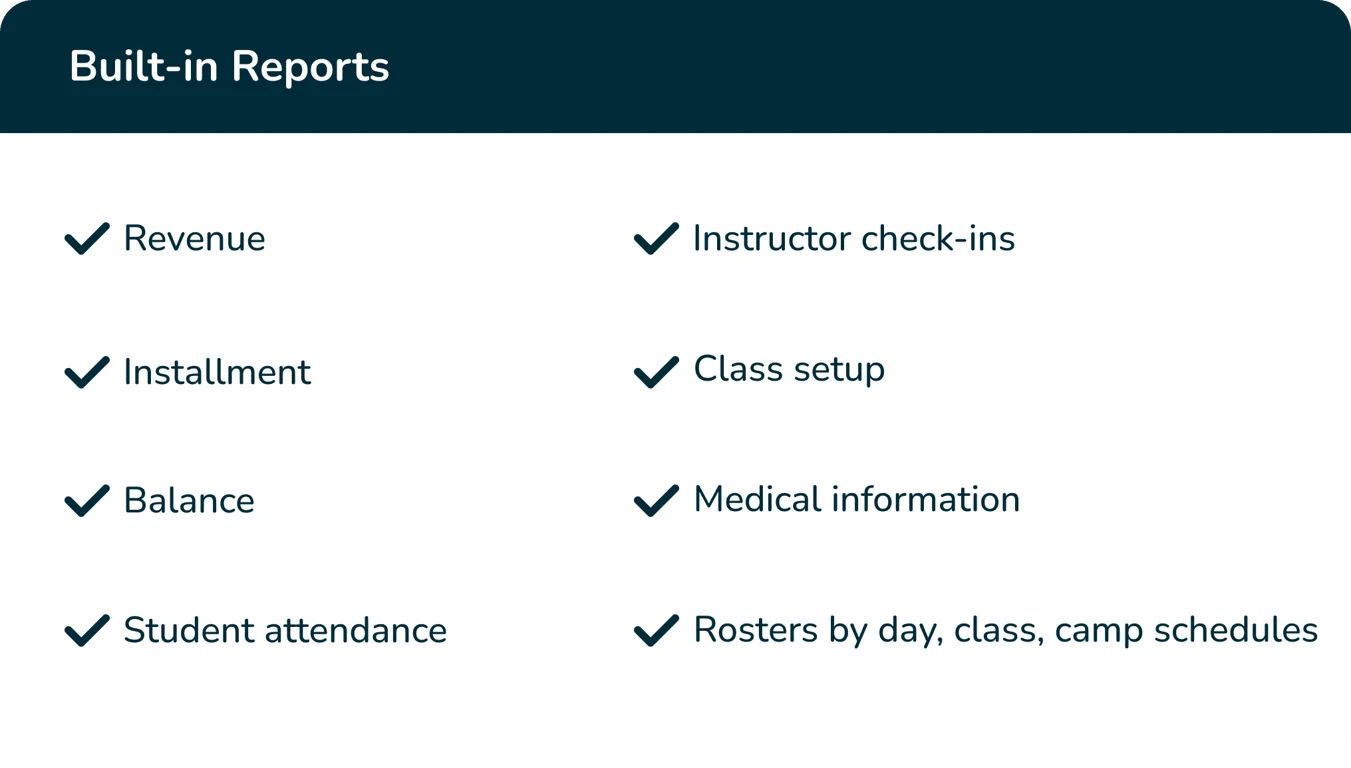 Built-in reports