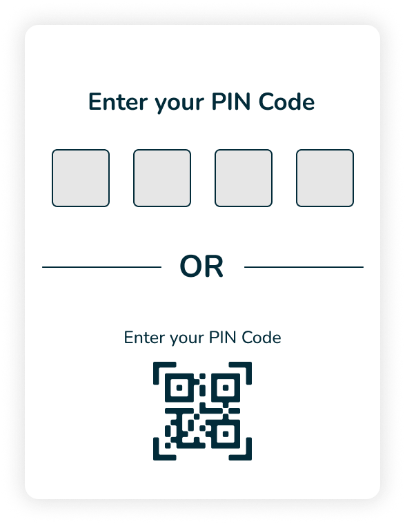 PIN and QR codes