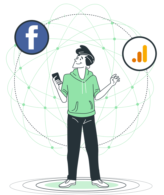 Google Analytics and Facebook pixel integrations Google Analytics and Facebook pixel integrations
