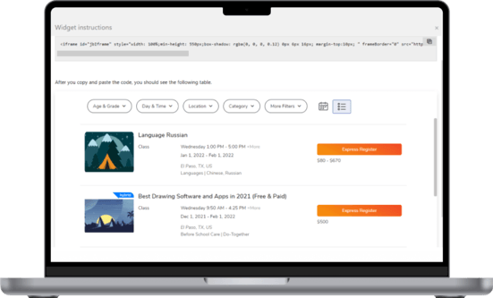 Promote your activities on your website Promote your activities on your website