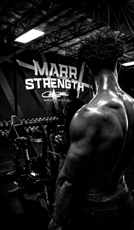 Athlete mid-session at MARR STRENGTH