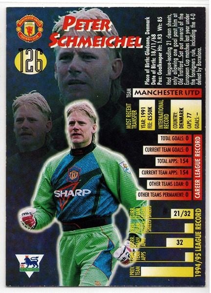 Merlin Ultimate Peter Schmeichel Manchester United No.126, Premier League 1995-96
