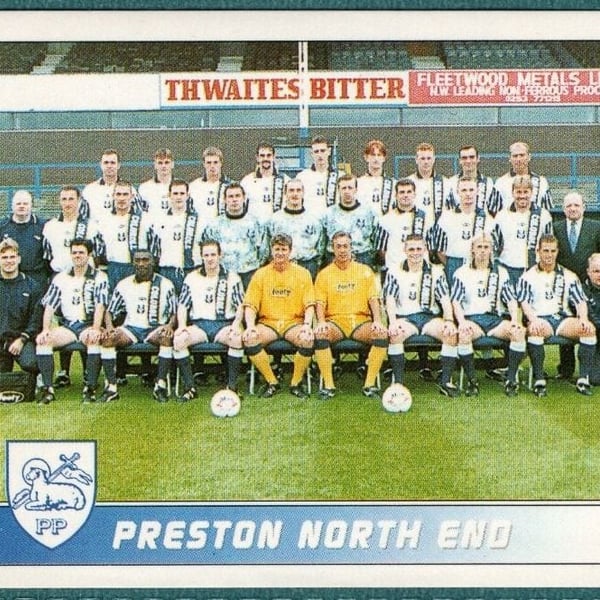Panini Sticker Preston North End Team Photo No.587