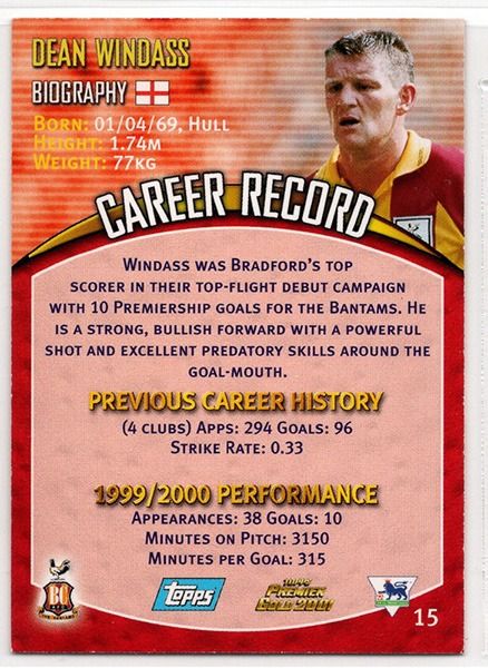 Dean Windass Bradford City Forward, No.15