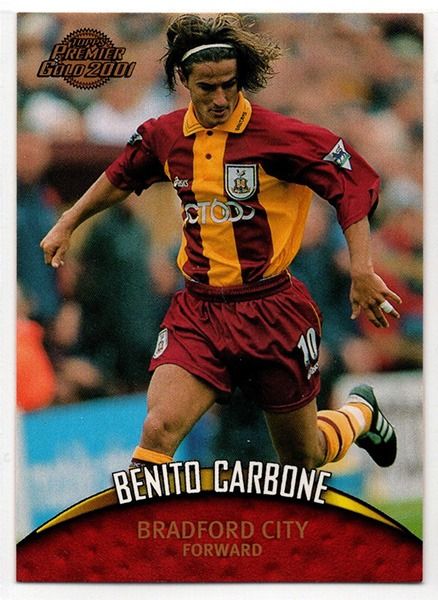 Benito Carbone Bradford City Topps Premier Gold 2001 Trading Card
