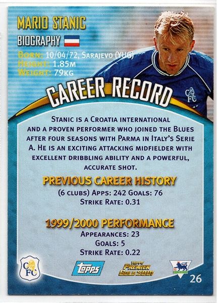 Mario Stanic Chelsea FC, No.26