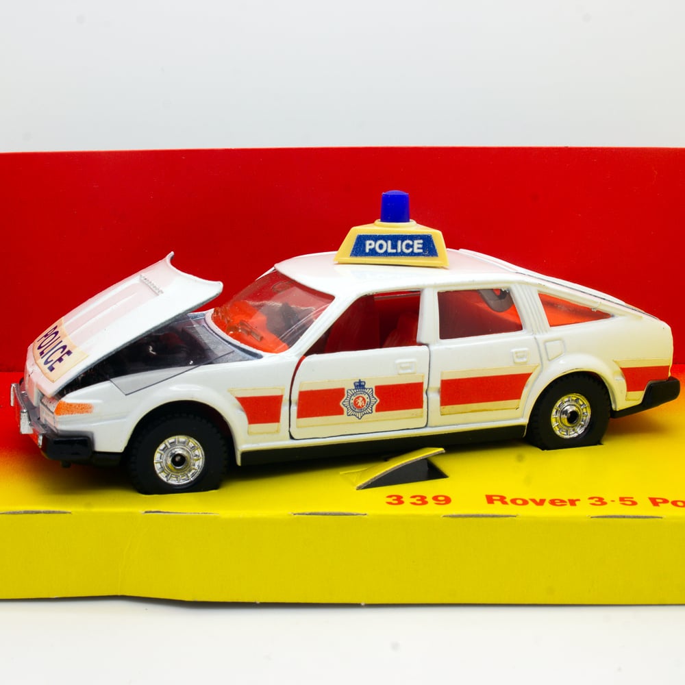Vintage Corgi Toys 339 Rover 3500 Police Car Mint Boxed 1982
