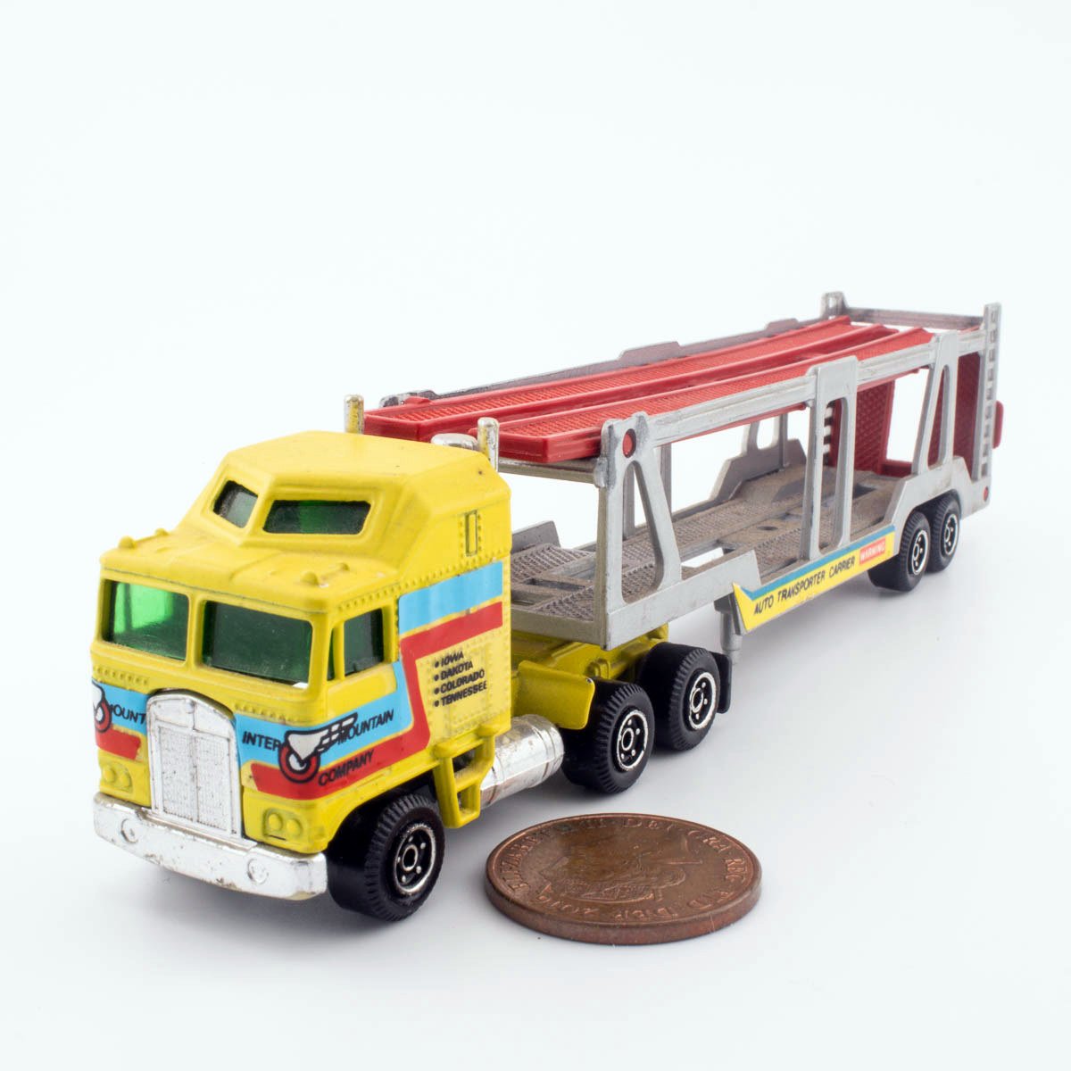 Guisval 1985 Kenworth K100 No.666 CAR TRANSPORTER MIB 1 64th Scale Diecast Model