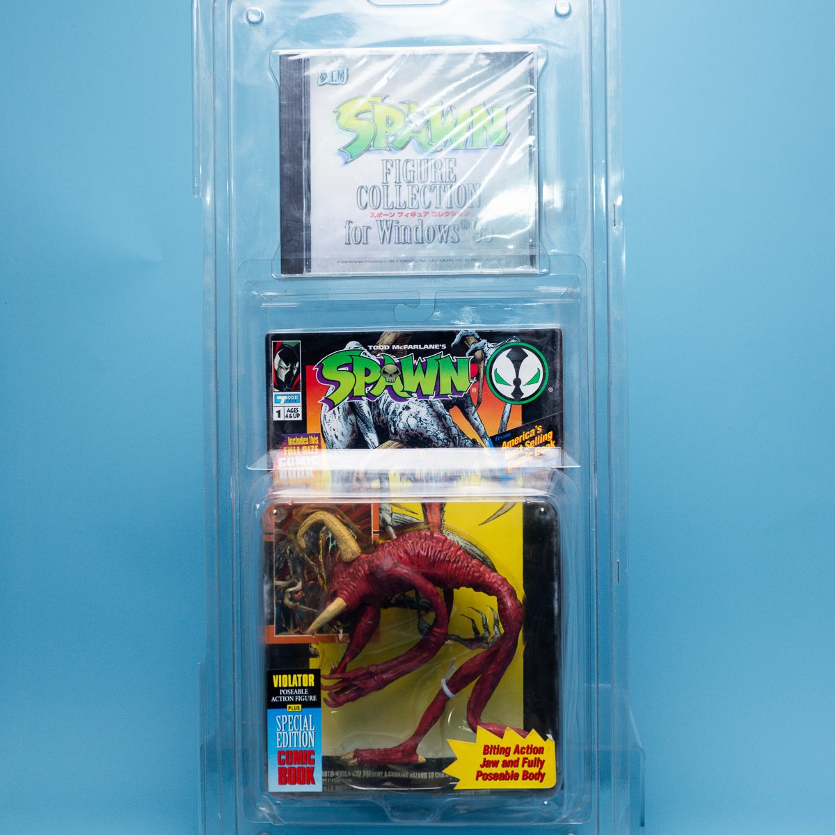 Superb McFarlane Toys Red Violator Spawn Series 1 With CD