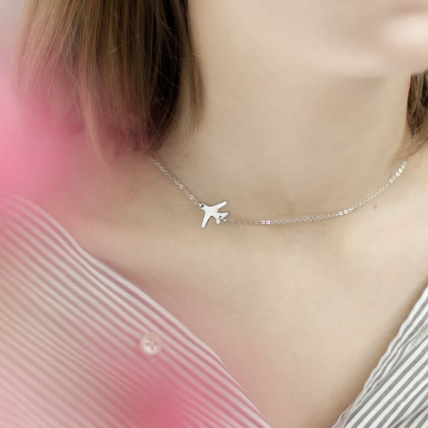 Ogrlica avion u lančiću - Slika 2