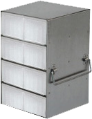 Upright Freezer Racks for 50-Cell 1.5ml Microtube Boxes - Rack Only - 4 Boxes High x 2 Boxes Deep