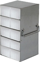 Upright Freezer Racks for 50-Cell 1.5ml Microtube Boxes - Rack Only - 5 Boxes High x 2 Boxes Deep