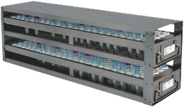 Upright Freezer Drawer Racks for Blood Sample Tubes | Fits 4 ml, 4.5 ml, 6 ml, 7 ml Tubes | 230 Tube Capacity | 2 Drawers