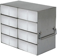 Upright Freezer Racks for 50-Cell 0.5ml Microtube Boxes - Rack Only - 4 Boxes High x 4 Boxes Deep