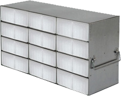 Upright Freezer Racks for 50-Cell 0.5ml Microtube Boxes - Rack Only - 4 Boxes High x 6 Boxes Deep