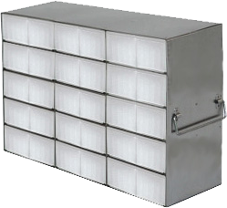 Upright Freezer Racks for 50-Cell 0.5ml Microtube Boxes - Rack Only - 5 Boxes High x 6 Boxes Deep