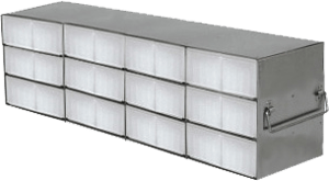Upright Freezer Racks for 50-Cell 0.5ml Microtube Boxes - Rack Only - 3 Boxes High x 8 Boxes Deep