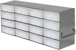 Upright Freezer Racks for 50-Cell 0.5ml Microtube Boxes - Rack Only - 4 Boxes High x 8 Boxes Deep