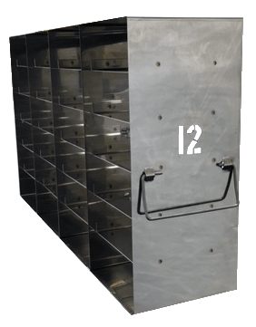 Laser Cut ID Freezer Racks for Upright Freezers - Fits Standard 2" Boxes - (4 Boxes Deep x 6 Boxes High)