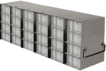 Upright Freezer Racks for 96-Well Microtube Boxes | Locking Rod | Rack Only | 6 Boxes Deep x 4 Boxes High