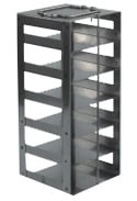 Stainless Steel Chest Freezer Rack for 25-Place Slide Boxes and Small Slide Boxes – 6 Boxes – 9.1″ (H) x 6″ (D) x 3.75″ (L)