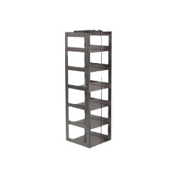 Stainless Steel Chest Freezer Rack for MATRIX Boxes, FluidX Boxes & Micronic Racks – 7 Box Capacity – 17.68″ (H) x 3.625″ (D)