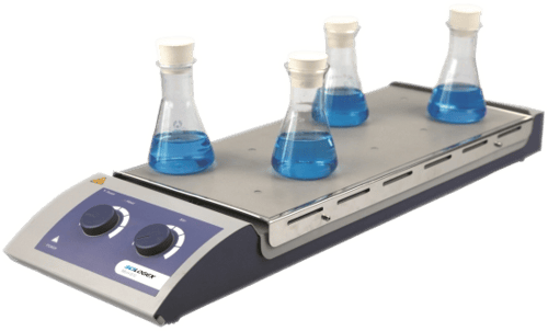 SCI120-HS 10-Place Analog Magnetic Hotplate Stirrer with Stainless Steel Plate
