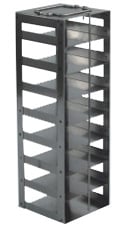 Stainless Steel Chest Freezer Rack for 25-Place Slide Boxes and Small Slide Boxes- 8 Boxes – 12.2″ (H) x 6″ (D) x 3.75″ (L)