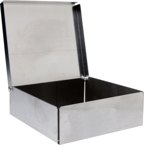 Standard 2" Aluminum Boxes Without Dividers with Rivet-Hinge Lid