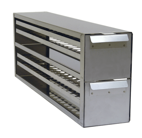 Upright Freezer Drawer Rack for 50ml Centrifuge Tubes - Rack Only (2 Drawers; 112 Tubes)