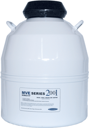 MVE Doble 47-10 Aluminum Cryogenic Dewar/Cryoshipper with QWick Technology