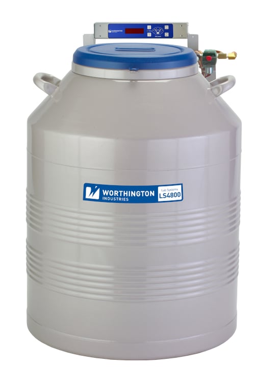 ls4800 cryogenic storage system with racks and controller