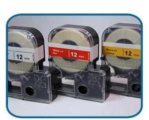 26' Cassette of 12mm Lab Tape, Green with Black Print for the LABeler™ Handheld Lab Printer