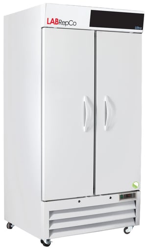 LabRepCo Ultra Series 36 Cu. Ft. Laboratory Refrigerator with 2 hinged solid doors, pull handles and casters