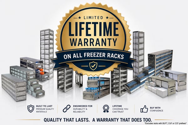 UFD-542 Upright Freezer Drawer Racks for 2 inch Boxes | 5 Deep x 4