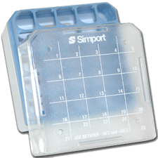 Mini Polystyrene 2" Boxes With 25 Cell Divider (Blue)