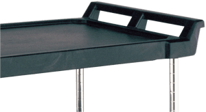 Polymer Utility Cart- 3 Shelves- 18" Wide- Black