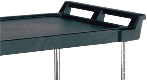 Polymer Utility Cart- 2 Shelves- 21.5" Wide- Black