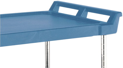 Polymer Utility Cart- 2 Shelves- 21.5" Wide- Blue