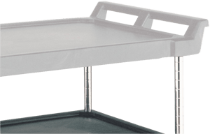 Polymer Utility Cart- 2 Shelves- 21.5" Wide- Gray