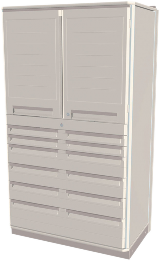 Metro Starsys® Double Wide Pre-Configured Stationary Tall Cabinet in Taupe