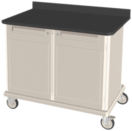 Metro Starsys® Mobile Double Wide Workcenter with Epoxy Tops & Locking Doors