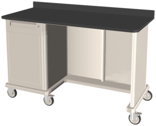 Metro Starsys® Triple Wide Workcenter with Epoxy Tops & Locking Door | 28.6" x 63.2" x 39.5"