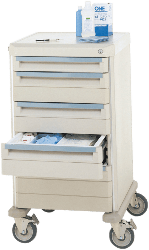 Metro Starsys® Single Wide Gowning Storage Cart in Jade