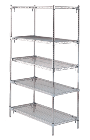 Metro Super Adjustable 2 Super Erecta® Shelves- 42" (W) x 18" (D)- 5 Shelves- Starter Unit - Microban