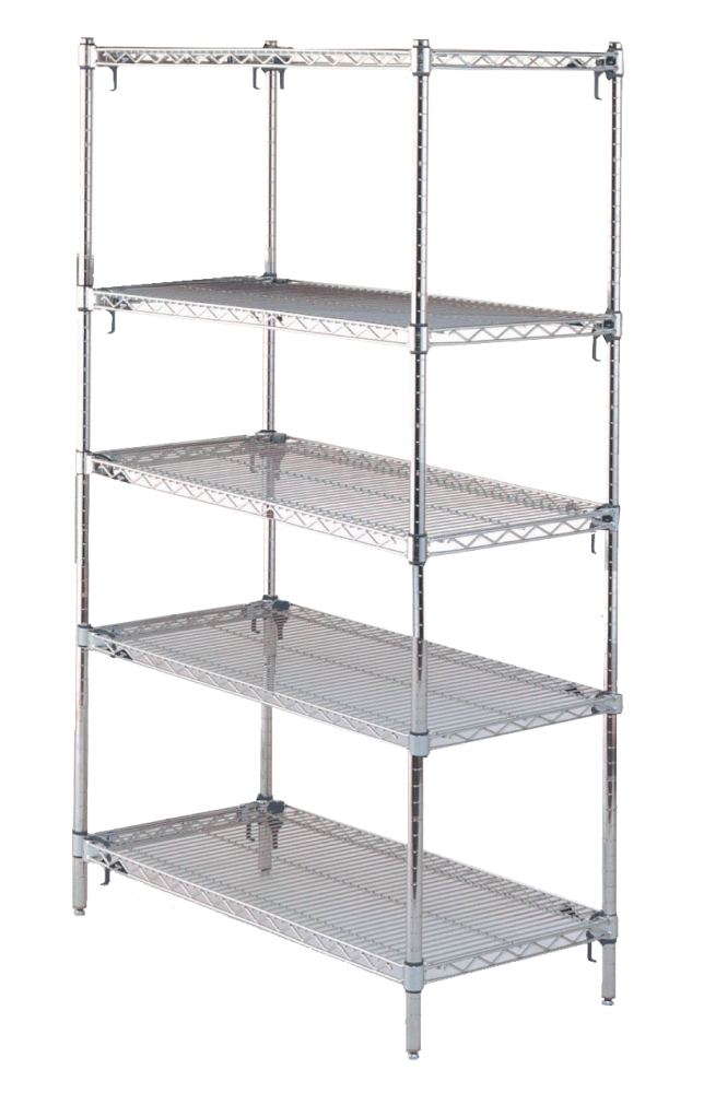 Metro Super Adjustable 2 Super Erecta® Shelves- 42" (W) x 18" (D)- 5 Shelves- Starter Unit - Microban