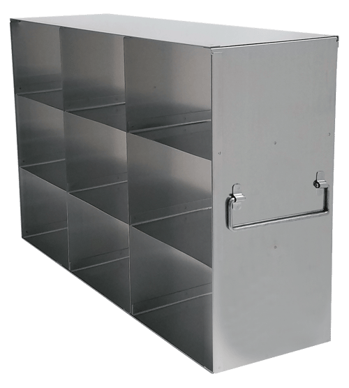 Upright Freezer Racks for 3.75" Boxes- Rack Only- 3 Boxes Deep x 3 Boxes High