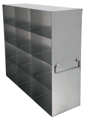 Upright Freezer Racks for 3.75" Boxes- Rack Only- 3 Boxes Deep x 4 Boxes High