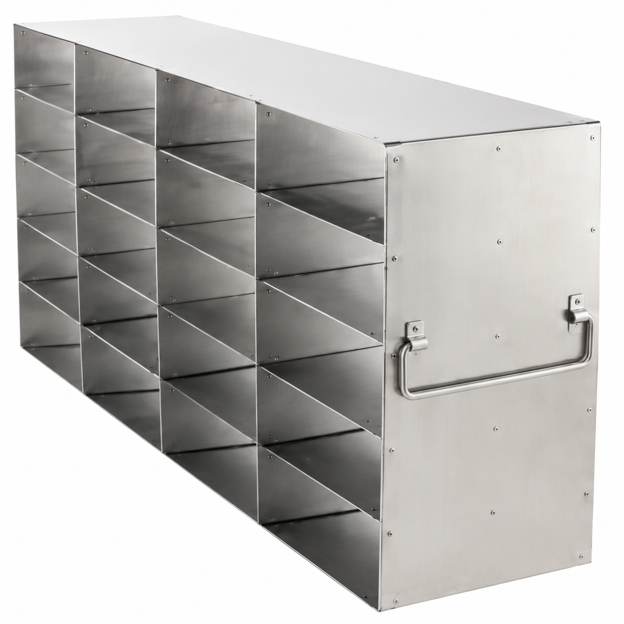 Upright Freezer Rack for Standard 2″ Boxes- Rack Only (4 Boxes Deep x 5 Boxes High)